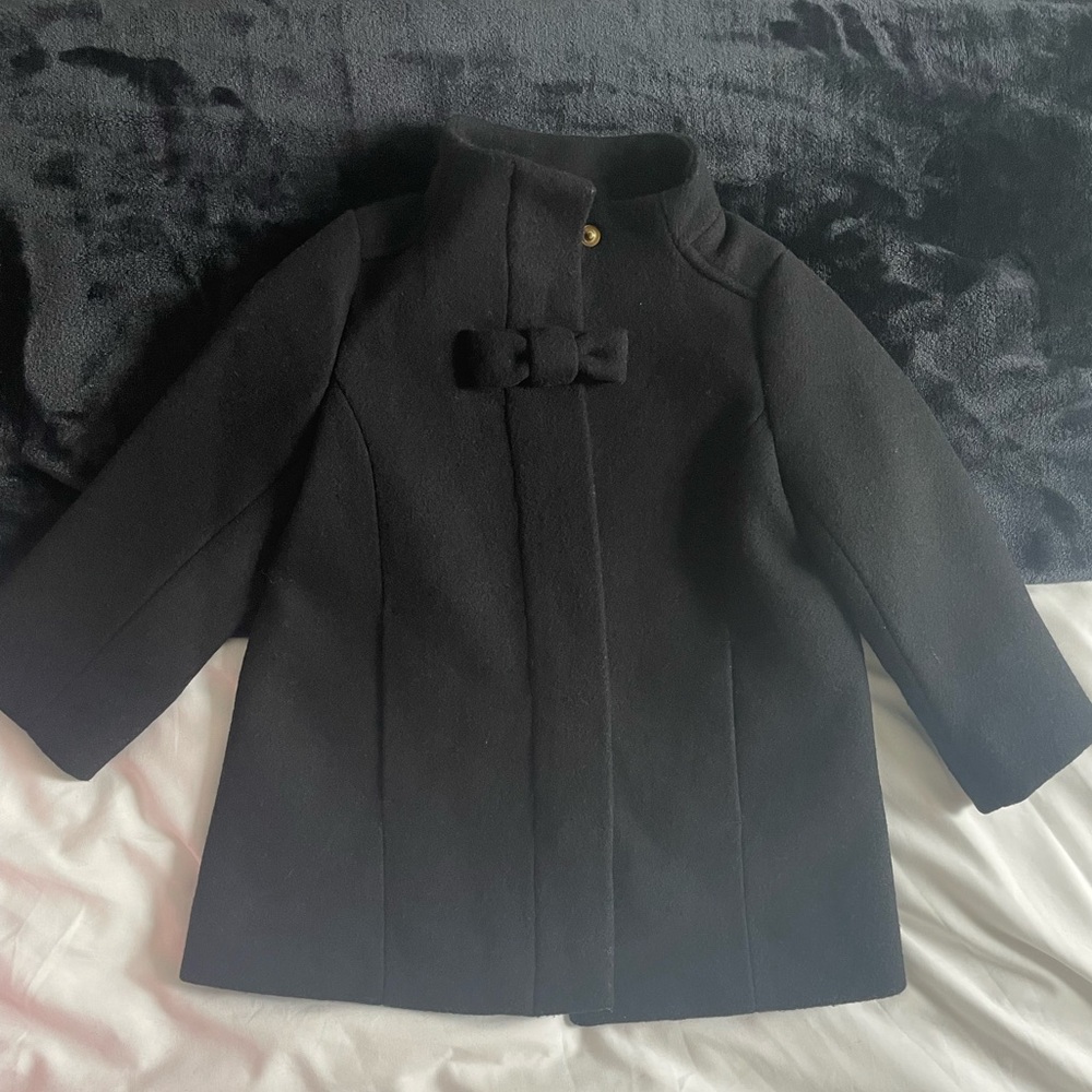 Black Crewcuts wool coat - toddler